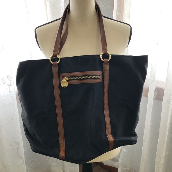 Banana  republic black travel/shopping/hobo bag - Picture 1 of 6